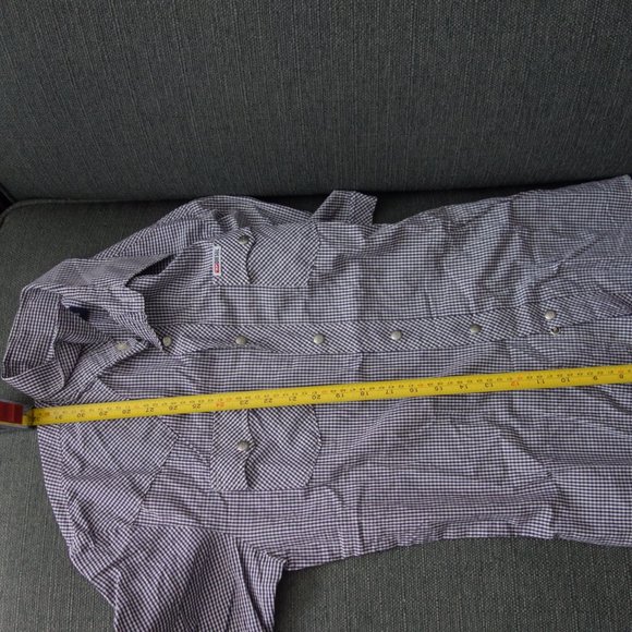 Diesel Checkered Short Sleeve Snap-In Button Down Size S - Picture 8 of 14